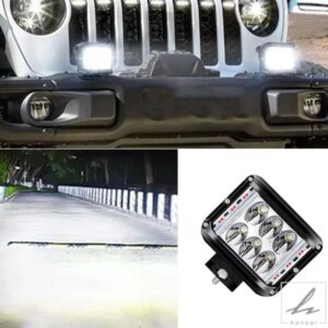 10-80V LEDヘッドライト 赤 白 青 カラーライト LEDトラック作業灯 車用補助ヘッドライト 3.85*2.95*2.55インチ 部品 カスタムパーツ アクセサリー