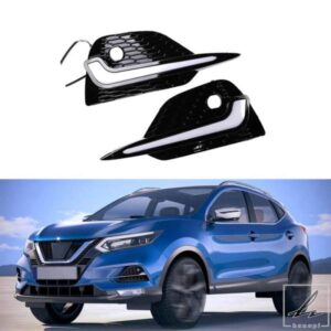 日産 ローグ スポーツ 2020-2022年式 キャシュカイ 2017-2022年式 フロント ドライビング フォグランプ デイタイム ランニングライト ダイナミック シーケン