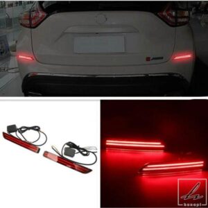 日産ムラーノ 2016 2017 2018 車用 LED リアバンパーリフレクター DRL ブレーキライト ウィンカーライト テール LED ハザードフォグランプ 2個 部品 カスタ