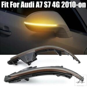 12V 車用 LED ウィンカーライト ダイナミックシーケンシャル 4G8949102 ペア AUDI A7 S7 4G 2010+ アンバー LED ランプ 防水 4G8949101 部品 カスタムパーツ