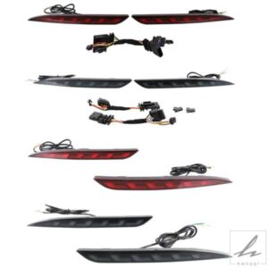 車用LEDリアバンパーフォグランプ 2個 12V LEDフォグランプ レッド/スモークシェル オートランプアクセサリー テスラ モデルY 2020-2022用 部品 カスタムパ