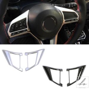 日産リーフ 2018 2020 車用 ステアリングホイール スイッチボタン スパンコールカバー 内装装飾トリムアクセサリー マットシルバー ステッカー 部品 カスタ