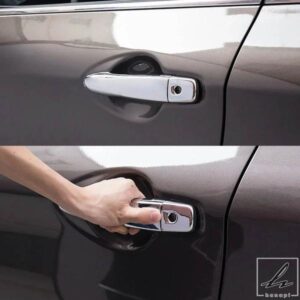 日産 マーチ 2017-2020 車外装 クロームドアハンドルカバー 装飾トリムステッカー 部品 カスタムパーツ アクセサリー