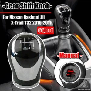 車用ギアシフトノブ レバーチェンジ ギアボックスシフター 日産 QASHQAI J11 X?TRAIL T32 マニュアルギアセレクター カーアクセサリー 部品 カスタムパーツ
