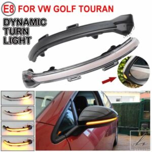 流れる水ウインカーサイドミラーフラッシュライトLEDダイナミックウィンカーライトVWゴルフ7 MK7 7.5 GTI RスポーツバントゥーランL II用 部品 カスタムパー