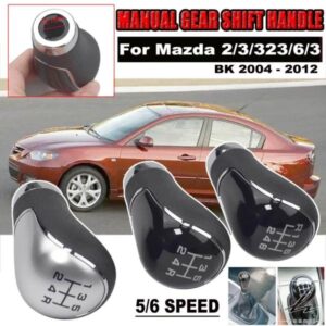 車用 5 6速マニュアルスティックギアシフトノブレバーシフター 三菱アウトランダーEXグランディスランサーEX マツダ2/3/323/6/3 BK用 部品 カスタムパーツ