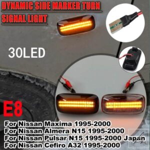 日産マキシマ スカイライン R34 アルメーラ N15 N16 パルサー プリメーラ P11 P12 用 流れる LED サイドマーカー ダイナミック ウィンカー ライト ランプ 部