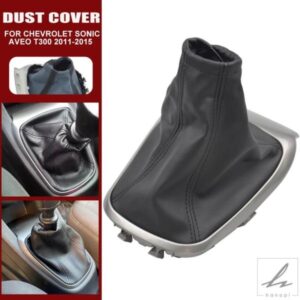 車用ギアスティックシフトノブ ギアボックスレバー シフターノブブーツ 防塵カバー シボレー アベオ ソニック T300 2011 - 15用 部品 カスタムパーツ
