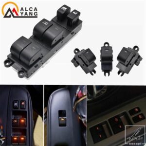 日産 ティーダ C11 2004-2012 ティアナ 2004-2007 オート電動パワーウィンドウガラススイッチボタン LEDライト 左ハンドル車用セット 部品 カスタムパーツ