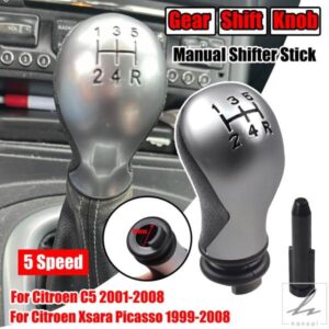 車用ギアシフトノブ アダプター付きスティックヘッド マニュアル交換用 シトロエン C5 2001-2008 XSARA PICASSO 車スタイリング 部品 カスタムパーツ