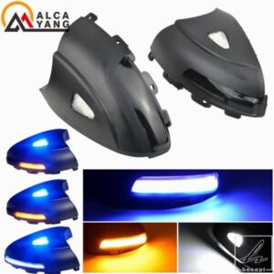 車左右バックミラーウィンカーLEDリピーターライトランプ VWシャラン2012-2015ティグアン2008-2016ダイナミックライト用 部品 カスタムパーツ アクセサリー