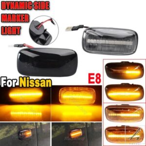 日産 マキシマ アルメーラ パルサー N15 セフィーロ A32 1995-2000 用 流れるLED車サイドマーカーウィンカーライトシーケンシャルブリンカーランプ 部品 カ
