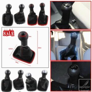 12MM 5/6速シフター マニュアルギアシフトノブ ゲイターブーツ フォルクスワーゲン VW MK4 ゴルフ 4 IV GTI R32 ジェッタ ボラ レッドステッチ用 部品 カス