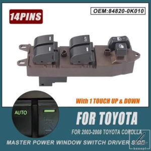 電動マスターウィンドウコントロールスイッチ 84820-33170 14ピン トヨタ カムリ トヨタ ランドクルーザー プラド 2002 - 06用 部品 カスタムパーツ