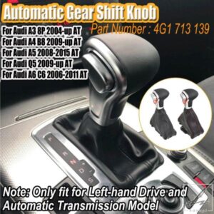 車用オートマチックギアシフトノブ AT AUDI A6 C6 Q5 A5 A4 B8 A3 8P 4G1 713 139 R LHD モデルカーアクセサリー 部品 カスタムパーツ アクセサリー