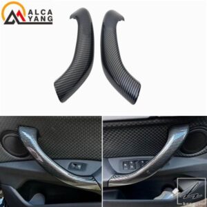 車用 左右内装ドアプルハンドル アウターカバートリム 交換用 BMW X1 F48 F49 2016-2019 X2 F39 2017-2020 ブラック ベージュ 部品 カスタムパーツ