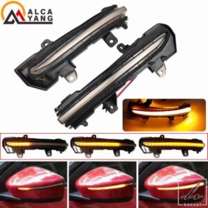 日産 キックス P15 2016-2019 ノート E12 2017-19 車用 ダイナミック シーケンシャル LED ウィンカーライト サイドウィングミラーインジケーター ウィンカー