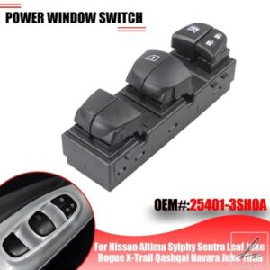 日産セントラリーフジュークローグエクストレイルキャシュカイナバラ用トップフロント左ハンドル用席側電動スイッチカーウィンドウマスターボタン 部品 カス