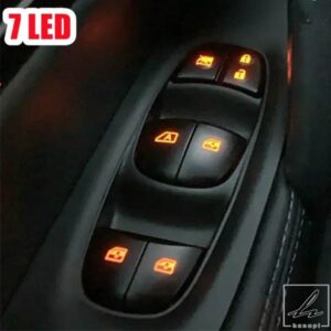 日産 X-TRAIL T32 2018用 5/7LED ウィンドウコントロールスイッチ LEDインテリジェント4ウィンドウリフタークローズコントローラーリフィットボタン 部品 カ