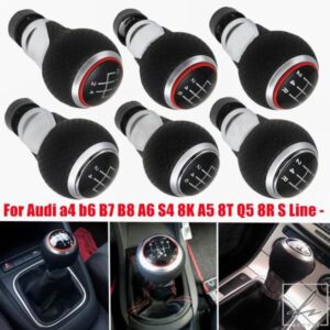 12MM ギアシフトノブ レバースティック AUDI A3 A4 B6 B7 B8 A6 S4 8K A5 8T Q5 8R S LINE / IBIZA 6J / SEAT LEON / GOLF MK4 / PASSAT用 部品 カスタムパ