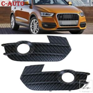 車フロント左右バンパーフォグランプグリルカバーキャップ AUDI Q3 2012 2013-2015 EUバージョン 8U0807681A 8U0807682A カースタイリング 部品 カスタムパ