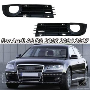 車用フロントバンパーフォグライトランプグリル左右ラジエーターグリルグリルカバー AUDI A8 D3 2005 2006 2007 4E0807681AD 部品 カスタムパーツ