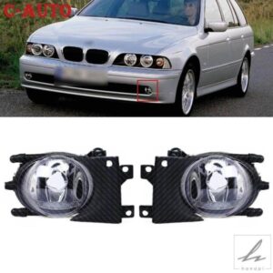 車用左右フロントフォグランプ交換用フォグランプ フォグライト バルブ無 アセンブリキット BMW E39 1999 - 04用 部品 カスタムパーツ アクセサリー