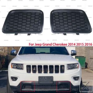 車用フロントロアグリル 牽引インサートベゼル フロントバンパーグリルベゼルカバー ジープ グランドチェロキー 2014-2016 68143098AC 68143099AC 部品 カス
