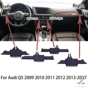 車フロントダッシュボード A/C エアコン吹き出し口 エアコン吹き出し口調整タブクリップ AUDI Q5 2009 - 12-2017用 部品 カスタムパーツ アクセサリー