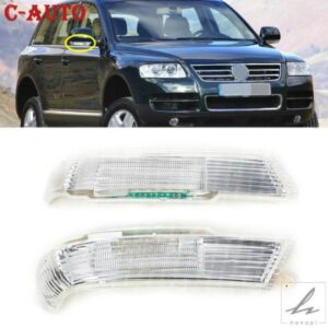 車用オートバックミラーウィンカーインジケーターライトランプ VW TOUAREG 2003-2007 7L6949101B 7L6949102Bに適合 部品 カスタムパーツ アクセサリー
