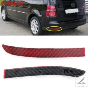車用レッドリアバンパーリフレクターブレーキランプ 偽ライト装飾ライト VW TOURAN 2008 2009 2010用 部品 カスタムパーツ アクセサリー