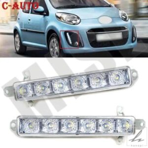 車用LEDデイタイムランニングライト フロントバンパーフォグランプ フォグランプ シトロエン C1 2006-2017 C3 2015 - 19 カースタイリング 部品 カスタムパ