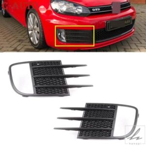 車用フロントバンパー フォグランプ ブラックグリル フォルクスワーゲン VW ゴルフ MK6 GTD/GTI 2009 2010-2013 5K0853665C 5K0853666C 部品 カスタムパーツ