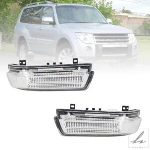 車用LEDバックミラーウィンカーライト 三菱パジェロ V73 V87 V93 2009-2013 インジケーターウィンカーリピーターシグナルランプ 部品 カスタムパーツ