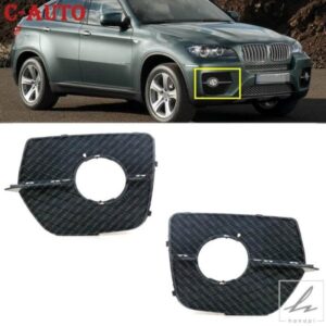 車用フロントバンパーフォグライトカバートリムメッシュフォグランプグリルグリル BMW X6 E71 2008 2009 2010-2014 51117188383 51117188384 部品 カスタム