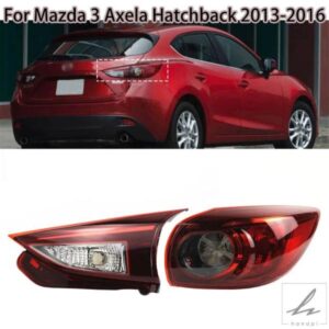 車内内装リアバンパーテールライトブレーキストップランプテールライトテールランプマツダ3アクセラハッチバック2013 - 16用 部品 カスタムパーツ