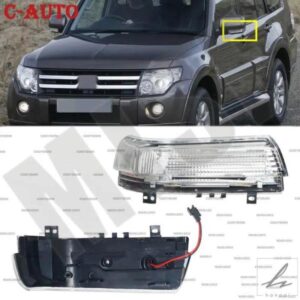 車用LEDインジケーターウィンカーリピーターシグナルランプ バックミラーウィンカーライト 三菱パジェロ V73 V87 V93 2009-2013用 部品 カスタムパーツ