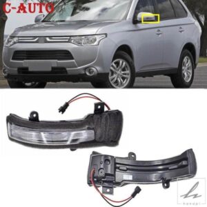 車用LEDアウターバックミラーウィンカーウィンカーランプサイドミラーライトライト三菱アウトランダー2013-2019用インジケーターランプ 部品 カスタムパーツ