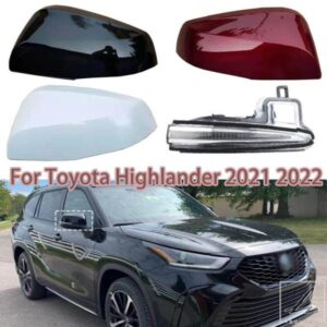 車用左右LEDバックミラーウィンカーライトオートミラーカバートヨタハイランダー2021 2022 81730-42020用 部品 カスタムパーツ アクセサリー