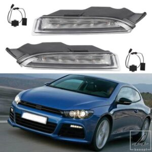 車用LEDデイタイムランニングライト昼光運転用イエローウィンカーランプフォルクスワーゲン VW シロッコ R 2010 - 2014 2015 2016用 部品 カスタムパーツ