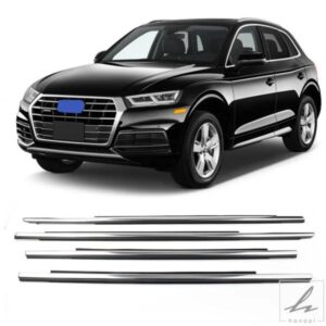 車用ウェザーストリップ ウィンドウモールディングトリム ドアシールベルト AUDI Q5 2009 - 18 4個 クローム 部品 カスタムパーツ アクセサリー