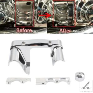 アルミバイクナセルオイルラインカバーキット クローム ハーレー ソフテイル FXST ファットボーイ FLSTF ナイトトレイン用