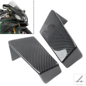 アプリリア RSV4 RF 2009-2021 用 カーボン オートバイ ウィングレット 固定翼 エアデフレクター フェアリング 1組