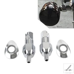 1 セットクロームバイクリアウィンカーライト再配置マウントキットプラスチック CNC ハーレーソフテイル FXST FXSTS FXSTC