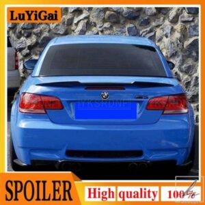 黒/カーボンルックリアトランクスポイラーリップ M4 スタイルリアウイングスポイラー BMW E93 335I M3 コンバーチブル 2007-2013