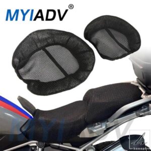 抗スリップオートバイシートクッションカバー BMW R1200GS R1250GS LC アドベンチャー 2018-2023 ナイロンメッシュサドルシートプロテクターカバー