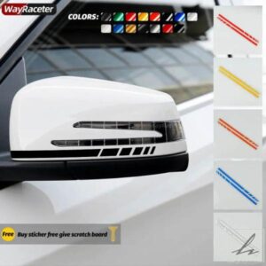 版 1 ストライプステッカーバックミラーデカールメルセデスベンツ A B C E CLA S VR ML AMG W176 C117 W205 W204 W213 W212 C253