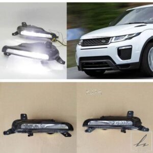 自動左右フロントバンパーフォグランプデイタイムランニングライトランドレンジローバーイヴォーク 2016 - 19 LR072646 LR072645