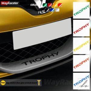 1 PC フロントバンパーステッカーグリルボディトロフィーグラフィックビニールデカールルノーメガーヌクリオカップスポーツ RS ラインアクセサリー