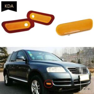 自動左右フロントバンパーランプサイドマーカーライトランプリフレクター VW トゥアレグ 2003 - 06 7L6945119 7L6945120